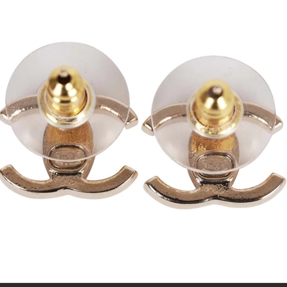 AUTHENTIC Chanel Classic "CC" Crystal Earrings - Picture 4 of 4